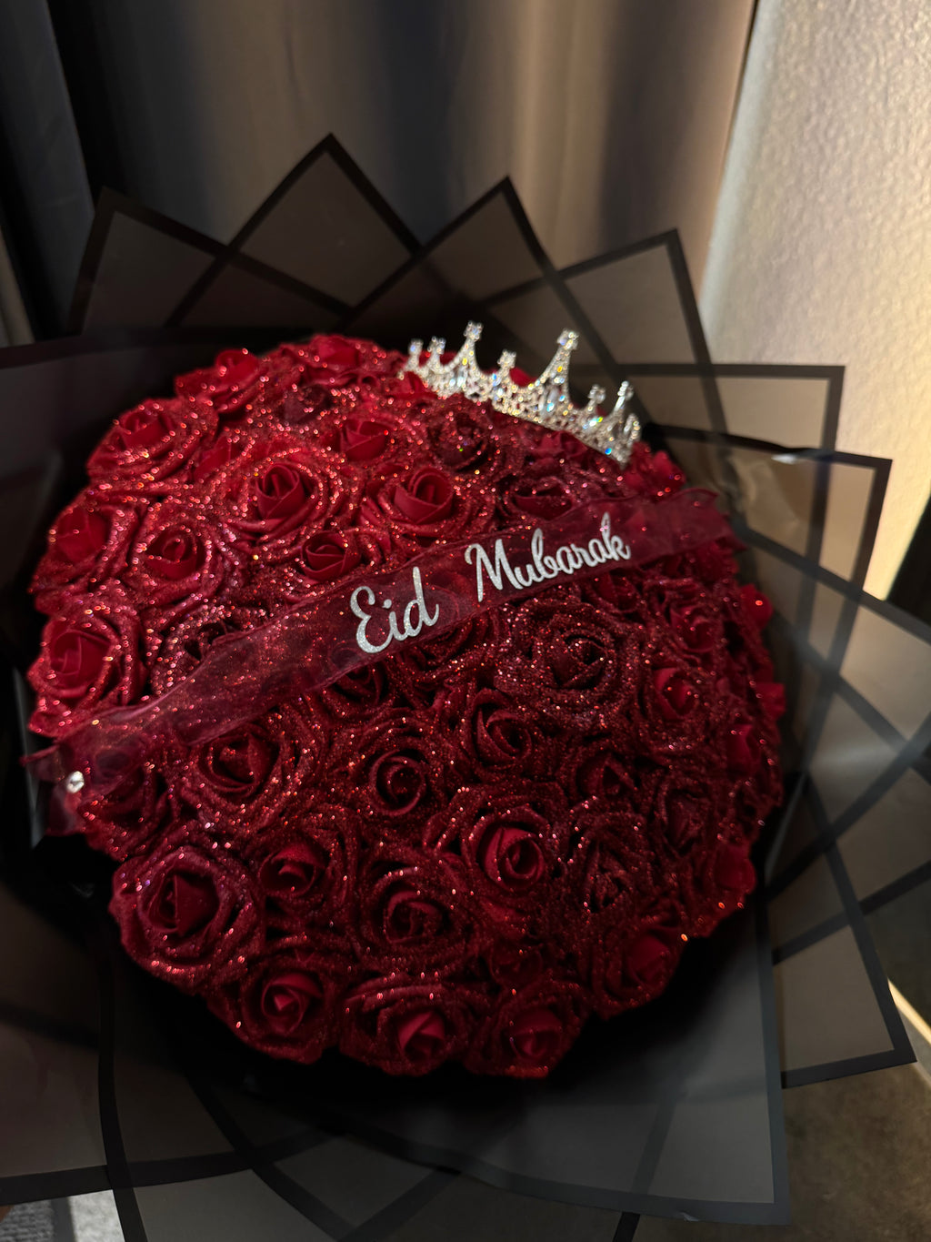 Glitzer Rosen rot